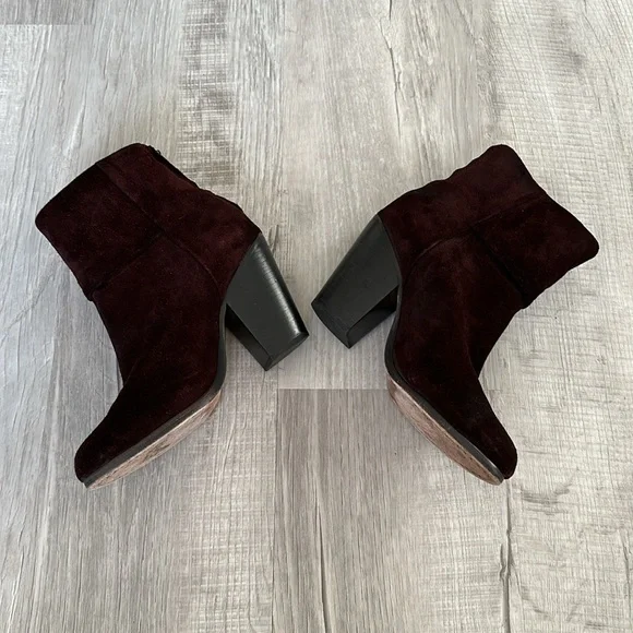 Rag and Bone Classic Newbury Boots Burgundy Suede - Picture 4 of 10